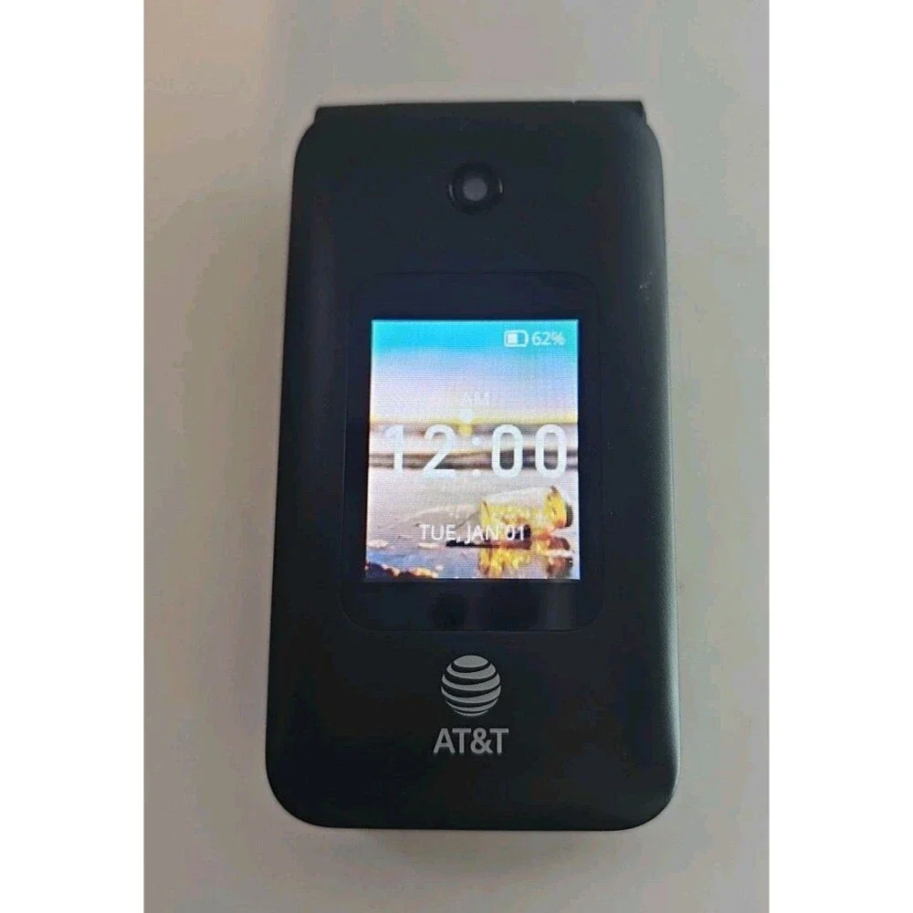 Flip Phone U102AA 4GB - Black w/Camera And Color Screens / Large Buttons- (AT&T)
